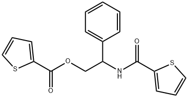2-PHENYL-2-[(2-THIENYLCARBONYL)AMINO]ETHYL 2-THIOPHENECARBOXYLATE 结构式