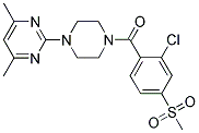 N-[2-CHLORO-4-(METHYLSULPHONYL)BENZOYL]-N'-(4,6-DIMETHYLPYRIMIDIN-2-YL)PIPERAZINE 结构式