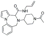 5-(1-ACETYLPIPERIDIN-4-YL)-N-ALLYL-5,6-DIHYDRO-(4H)-PYRROLO[1,2-A](1,4)BENZODIAZEPIN-4-CARBOXAMIDE 结构式