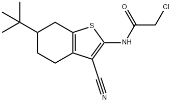 N-(6-叔丁基-3-氰基-4,5,6,7-四氢-1-苯并噻吩-2-基)-2-氯乙酰胺 结构式