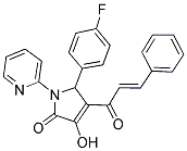 5-(4-FLUOROPHENYL)-3-HYDROXY-4-[(2E)-3-PHENYLPROP-2-ENOYL]-1-PYRIDIN-2-YL-1,5-DIHYDRO-2H-PYRROL-2-ONE 结构式