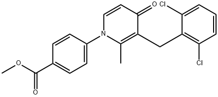 METHYL 4-[3-(2,6-DICHLOROBENZYL)-2-METHYL-4-OXO-1(4H)-PYRIDINYL]BENZENECARBOXYLATE 结构式