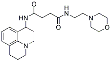 N-(2-MORPHOLINOETHYL)-4-OXO-4-[(2,3,6,7-TETRAHYDRO-(1H,5H)-BENZO[IJ]QUINOLIZIN-3-YL)AMINO]BUTANAMIDE 结构式