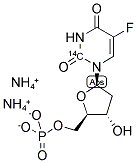5-FLUORO 2'-DEOXYURIDINE 5'-MONOPHOSPHATE, DIAMMONIUM SALT, [2-14C]- 结构式