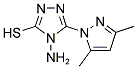 4-AMINO-5-(3,5-DIMETHYL-1H-PYRAZOL-1-YL)-4H-1,2,4-TRIAZOLE-3-THIOL 结构式