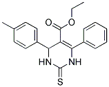 6-Phenyl-2-thioxo-4-p-tolyl-1,2,3,4-tetrahydro-pyrimidine-5-carboxylic acid ethyl ester 结构式