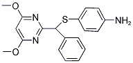 4-[α-(4,6-Dimethoxypyrimidin-2-yl)benzylthio]benzamine 结构式