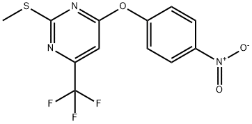 2-(METHYLSULFANYL)-4-(4-NITROPHENOXY)-6-(TRIFLUOROMETHYL)PYRIMIDINE 结构式