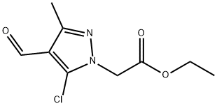 2-(5-氯-4-甲酰基-3-甲基-1H-吡唑-1-基)乙酸乙酯 结构式