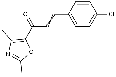 (E)-3-(4-氯苯基)-1-(2,4-二甲基噁唑-5-基)丙-2-烯-1-酮 结构式