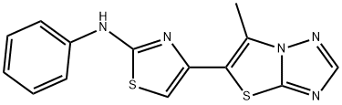 4-(6-METHYL[1,3]THIAZOLO[3,2-B][1,2,4]TRIAZOL-5-YL)-N-PHENYL-1,3-THIAZOL-2-AMINE 结构式