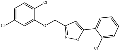 5-(2-CHLOROPHENYL)-3-[(2,5-DICHLOROPHENOXY)METHYL]ISOXAZOLE 结构式