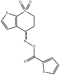 4-([(2-THIENYLCARBONYL)OXY]IMINO)-3,4-DIHYDRO-1LAMBDA6-THIENO[2,3-B]THIOPYRAN-1,1(2H)-DIONE 结构式