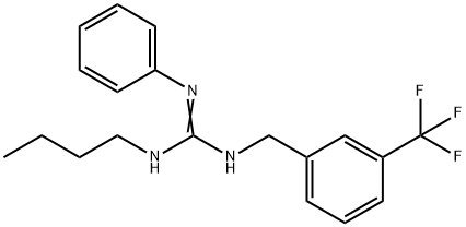 N-BUTYL-N''-PHENYL-N'-[3-(TRIFLUOROMETHYL)BENZYL]GUANIDINE 结构式