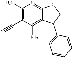 4,6-DIAMINO-3-PHENYL-2,3-DIHYDROFURO[2,3-B]PYRIDINE-5-CARBONITRILE 结构式