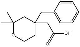 (4-BENZYL-2,2-DIMETHYL-TETRAHYDRO-PYRAN-4-YL)-ACETIC ACID 结构式