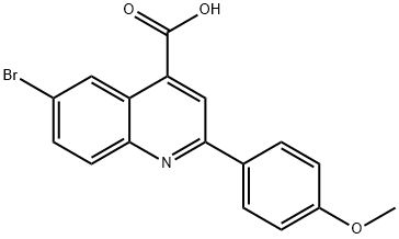 6-溴-2-(4-甲氧苯基)喹啉-4-羧酸 结构式
