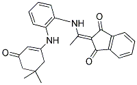 2-(1-(2-(5,5-DIMETHYL-3-OXOCYCLOHEX-1-ENYLAMINO)PHENYLAMINO)ETHYLIDENE)-2H-INDENE-1,3-DIONE 结构式