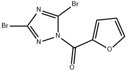 (3,5-DIBROMO-1H-1,2,4-TRIAZOL-1-YL)(2-FURYL)METHANONE 结构式