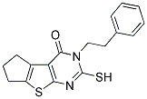 2-MERCAPTO-3-(2-PHENYLETHYL)-3,5,6,7-TETRAHYDRO-4H-CYCLOPENTA[4,5]THIENO[2,3-D]PYRIMIDIN-4-ONE 结构式