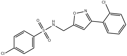 4-CHLORO-N-([3-(2-CHLOROPHENYL)-5-ISOXAZOLYL]METHYL)BENZENESULFONAMIDE 结构式