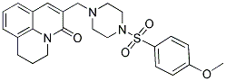 N-[(2,3-DIHYDRO-5-OXO-(1H,5H)-BENZO[IJ]QUINOLIZIN-6-YL)METHYL]-N'-[(4-METHOXYPHENYL)SULPHONYL]PIPERAZINE 结构式