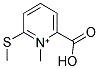 2-CARBOXY-1-METHYL-6-(METHYLSULFANYL)PYRIDINIUM 结构式