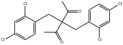 3,3-Bis(2,4-dichlorobenzyl)-2,4-pentanedione 结构式