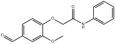 2-(4-甲烷酰-2-甲氧基-苯氧基)-N-苯基-乙酰胺 结构式
