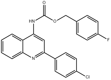 4-FLUOROBENZYL N-[2-(4-CHLOROPHENYL)-4-QUINOLINYL]CARBAMATE 结构式