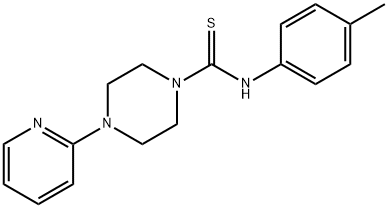 4-(吡啶-2-基)-N-(对甲苯基)哌嗪-1-硫代甲酰胺 结构式