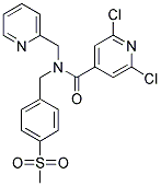 2,6-DICHLORO-N-[4-(METHYLSULPHONYL)BENZYL]-N-[(PYRIDIN-2-YL)METHYL]PYRIDINE-4-CARBOXAMIDE 结构式