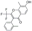 7-HYDROXY-8-METHYL-3-O-TOLYL-2-TRIFLUOROMETHYL-CHROMEN-4-ONE 结构式