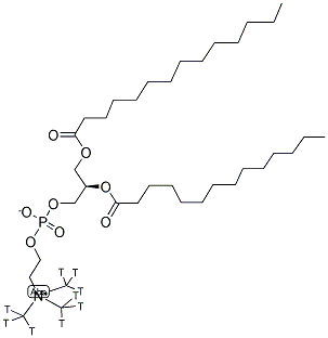 PHOSPHATIDYLCHOLINE, L-DIMYRISTOYL [CHOLINE METHYL-3H] 结构式