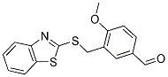 3-(BENZOTHIAZOL-2-YLSULFANYLMETHYL)-4-METHOXY-BENZALDEHYDE 结构式