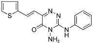 4-AMINO-3-ANILINO-6-[2-(2-THIENYL)VINYL]-1,2,4-TRIAZIN-5(4H)-ONE 结构式