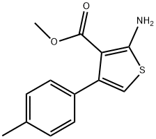 2-氨基-4-(4-甲基苯基)噻吩-3-羧酸甲酯 结构式