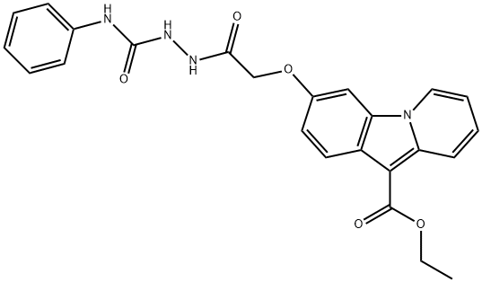 ETHYL 3-(2-[2-(ANILINOCARBONYL)HYDRAZINO]-2-OXOETHOXY)PYRIDO[1,2-A]INDOLE-10-CARBOXYLATE 结构式