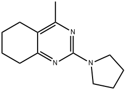 4-METHYL-2-(1-PYRROLIDINYL)-5,6,7,8-TETRAHYDROQUINAZOLINE 结构式