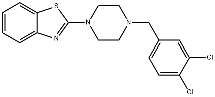 2-[4-(3,4-DICHLOROBENZYL)PIPERAZINO]-1,3-BENZOTHIAZOLE 结构式