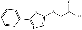 [(5-Phenyl-1,3,4-thiadiazol-2-yl)sulfanyl]acetic acid 结构式