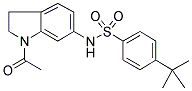 N-(1-ACETYL-2,3-DIHYDRO-(1H)-INDOL-6-YL)-4-TERT-BUTYLBENZENESULPHONAMIDE 结构式