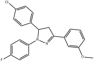 3-[5-(4-CHLOROPHENYL)-1-(4-FLUOROPHENYL)-4,5-DIHYDRO-1H-PYRAZOL-3-YL]PHENYL METHYL ETHER 结构式