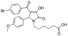 6-(3-(4-BROMOBENZOYL)-4-HYDROXY-2-(4-METHOXYPHENYL)-5-OXO-2H-PYRROL-1(5H)-YL)HEXANOIC ACID 结构式