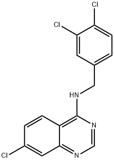 7-CHLORO-N-(3,4-DICHLOROBENZYL)-4-QUINAZOLINAMINE 结构式