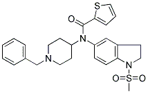 N-(1-BENZYLPIPERIDIN-4-YL)-N-(2,3-DIHYDRO-1-(METHYLSULPHONYL)-(1H)-INDOL-5-YL)THIOPHENE-2-CARBOXAMIDE 结构式