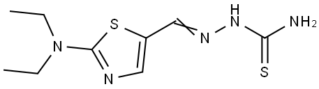 2-((E)-[2-(Diethylamino)-1,3-thiazol-5-yl]methylidene)-1-hydrazinecarbothioamide 结构式