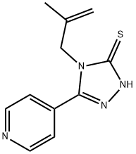 4-(2-甲基丙-2-烯-1-基)-5-(吡啶-4-基)-4H-1,2,4-三唑-3-硫醇 结构式