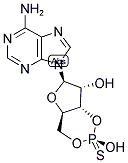 RP-ADENOSINE-3',5'-CYCLIC MONOPHOSPHOROTHIOATE 结构式