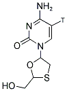 (+/-)-BETA-D-L-2',3'-DIDEOXY 3'-THIACYTIDINE, [5-3H(N)]- 结构式